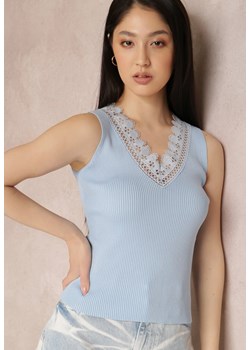 Jasnoniebieski Top Megena ze sklepu Renee odzież w kategorii Bluzki damskie - zdjęcie 131343369