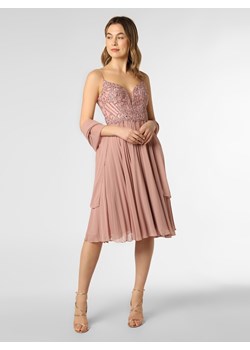 Unique Damska sukienka wieczorowa z etolą Kobiety brudny róż jednolity ze sklepu vangraaf w kategorii Sukienki - zdjęcie 131345835