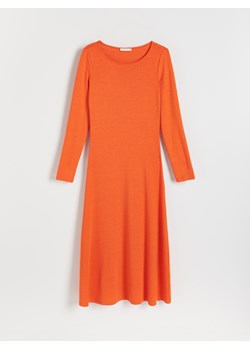 Reserved - Dzianinowa sukienka - Pomarańczowy ze sklepu Reserved w kategorii Sukienki - zdjęcie 131396495