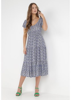 Niebieska Sukienka Diomyllis ze sklepu Born2be Odzież w kategorii Sukienki - zdjęcie 131433487