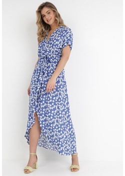 Niebieska Sukienka Achanie ze sklepu Born2be Odzież w kategorii Sukienki - zdjęcie 131438979