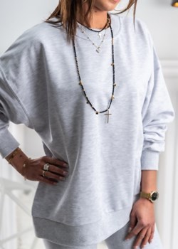 Bluza Barika szara ze sklepu Sklep Fason w kategorii Bluzy damskie - zdjęcie 131550017