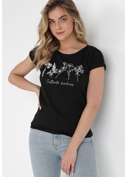 Czarny T-shirt Thessanassa ze sklepu Born2be Odzież w kategorii Bluzki damskie - zdjęcie 131571895