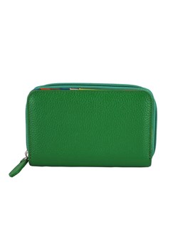 Barberini's - skórzany portfel damski - Zielony ze sklepu Barberinis w kategorii Portfele damskie - zdjęcie 131889739