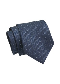 Klasyczny Krawat, Granatowy w Drobny Wzór, Męski, 7cm -Angelo di Monti KRADM1877 ze sklepu JegoSzafa.pl w kategorii Krawaty - zdjęcie 132006947