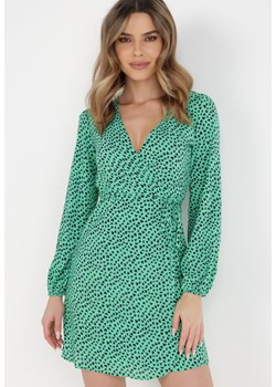 Zielona Sukienka Calliala ze sklepu Born2be Odzież w kategorii Sukienki - zdjęcie 132022815