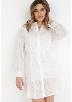 Biała Sukienka Panosyne ze sklepu Born2be Odzież w kategorii Sukienki - zdjęcie 132022846