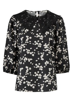 Bluzka "Lilith" w kolorze czarno-beżowym ze sklepu Limango Polska w kategorii Bluzki damskie - zdjęcie 132027095