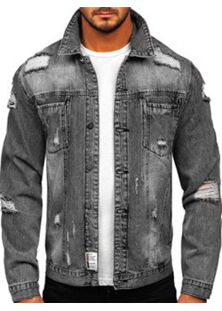 Szara jeansowa kurtka męska Denley MJ501G ze sklepu Denley w kategorii Kurtki męskie - zdjęcie 132054559