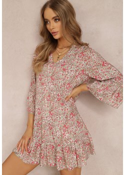 Różowo-Miętowa Sukienka Kharassa ze sklepu Renee odzież w kategorii Sukienki - zdjęcie 132102988