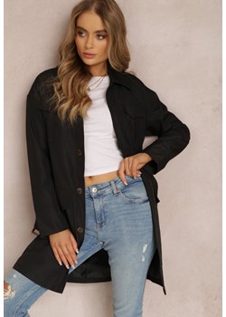 Czarny Płaszcz Appede ze sklepu Renee odzież w kategorii Płaszcze damskie - zdjęcie 132103108