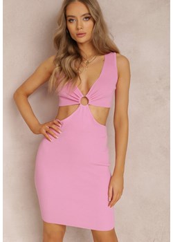 Różowa Sukienka Monomeda ze sklepu Renee odzież w kategorii Sukienki - zdjęcie 132199488