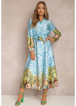 Jasnoniebieska Sukienka Eladia ze sklepu Renee odzież w kategorii Sukienki - zdjęcie 132199768