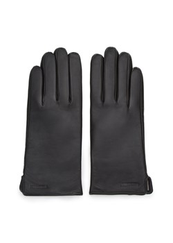 Damskie rękawiczki skórzane gładkie czarne ze sklepu WITTCHEN w kategorii Rękawiczki damskie - zdjęcie 132449456