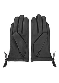 Damskie rękawiczki skórzane z wycięciem czarne ze sklepu WITTCHEN w kategorii Rękawiczki damskie - zdjęcie 132449468