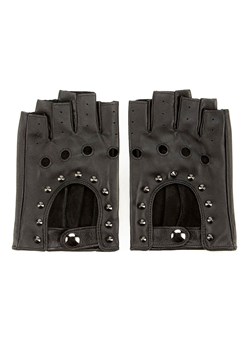 Damskie rękawiczki skórzane bez palców z perforacją czarne ze sklepu WITTCHEN w kategorii Rękawiczki damskie - zdjęcie 132449469