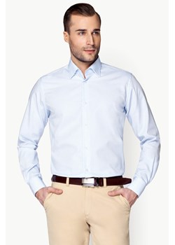 Koszula Błękitna w Mikrowzór Chloe ze sklepu Lancerto S.A. w kategorii Koszule męskie - zdjęcie 132677218