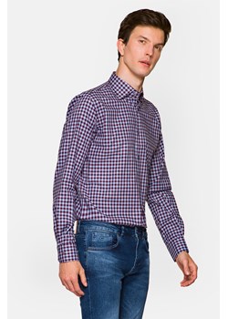 Koszula Bordowa w Kratę Mercury ze sklepu Lancerto S.A. w kategorii Koszule męskie - zdjęcie 132677459