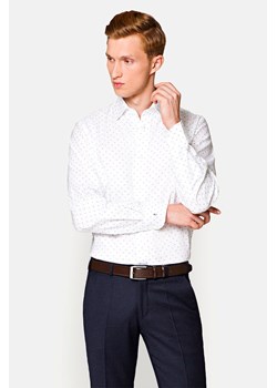 Koszula Biała w Granatowy Wzór Tina ze sklepu Lancerto S.A. w kategorii Koszule męskie - zdjęcie 132677507
