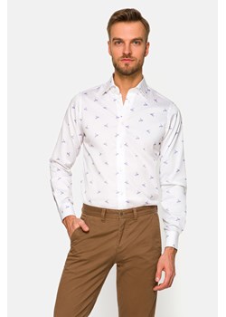 Koszula Biała z Nadrukiem Luciana 2 ze sklepu Lancerto S.A. w kategorii Koszule męskie - zdjęcie 132677567