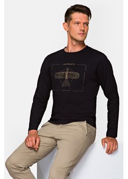 Koszulka z Długim Rękawem Ciemnogranatowa Bowland ze sklepu Lancerto S.A. w kategorii T-shirty męskie - zdjęcie 132677695