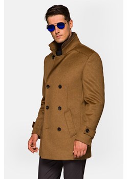Płaszcz Beżowy Embrace ze sklepu Lancerto S.A. w kategorii Płaszcze męskie - zdjęcie 132678257