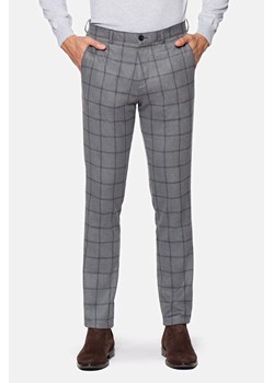 Spodnie Szare w Granatową Kratę Smithson ze sklepu Lancerto S.A. w kategorii Spodnie męskie - zdjęcie 132678786