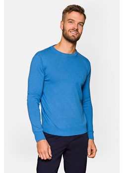 Sweter Niebieski Keegan ze sklepu Lancerto S.A. w kategorii Swetry męskie - zdjęcie 132678859