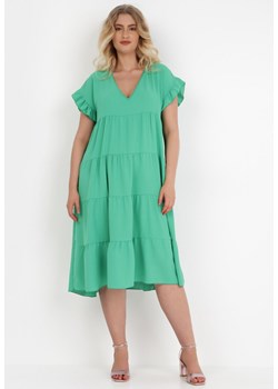 Zielona Sukienka Clymale ze sklepu Born2be Odzież w kategorii Sukienki - zdjęcie 132816447