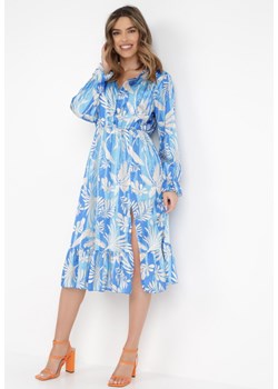 Niebieska Sukienka Parthitheme ze sklepu Born2be Odzież w kategorii Sukienki - zdjęcie 132819666