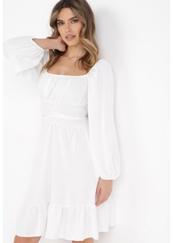 Biała Sukienka Auxede ze sklepu Born2be Odzież w kategorii Sukienki - zdjęcie 132819705