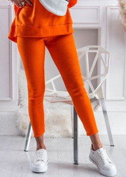 Legginsy prążkowane pomarańczowe ze sklepu Sklep Fason w kategorii Spodnie damskie - zdjęcie 132831177