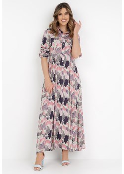 Jasnozielono-Różowa Sukienka Typhede ze sklepu Born2be Odzież w kategorii Sukienki - zdjęcie 132871928