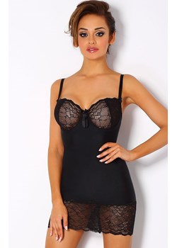 Vesta czarna koszulka nocna z miękkimi miseczkami, Kolor czarny, Rozmiar S, PariPari Lingerie ze sklepu Intymna w kategorii Koszule nocne - zdjęcie 132886588