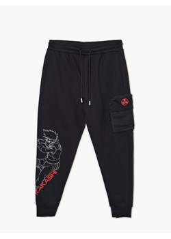 Cropp - Joggery cargo Naruto - czarny ze sklepu Cropp w kategorii Spodnie męskie - zdjęcie 133006546