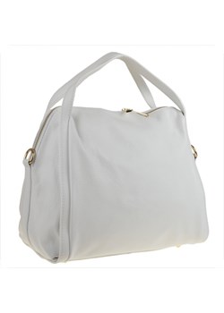 Pojemna torebka skórzana biała rozmiar l ze sklepu melon.pl w kategorii Torby Shopper bag - zdjęcie 133010555