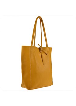 Torebka skórzana super lekka shopper musztardowa ze sklepu melon.pl w kategorii Torby Shopper bag - zdjęcie 133010565