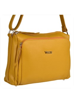 Włoska skórzana torebka musztarda vezze ze sklepu melon.pl w kategorii Torby Shopper bag - zdjęcie 133014337