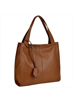 Duża torebka włoska shopper bag camel brązowa skóra naturalna ze sklepu melon.pl w kategorii Torby Shopper bag - zdjęcie 133015609