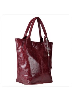 Torebka shopper bordowa xl połysk marmur ze sklepu melon.pl w kategorii Torby Shopper bag - zdjęcie 133016516