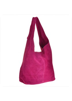 Torebka skóra naturalna zamszowa shopper fuksja worek ze sklepu melon.pl w kategorii Torby Shopper bag - zdjęcie 133017078