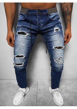 Spodnie jeansowe męskie niebieskie OZONEE NB/MP0026B ze sklepu ozonee.pl w kategorii Jeansy męskie - zdjęcie 133032939