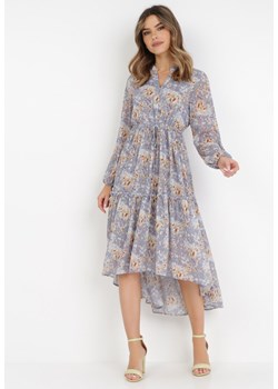 Jasnoniebieska Sukienka Thesolea ze sklepu Born2be Odzież w kategorii Sukienki - zdjęcie 133160319