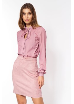 Nubukowa różowa spódnica - SP64 ze sklepu Świat Bielizny w kategorii Spódnice - zdjęcie 133206896