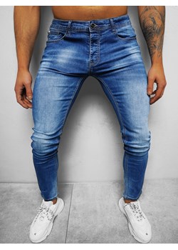 Spodnie jeansowe męskie niebieskie OZONEE NB/MP0019BC ze sklepu ozonee.pl w kategorii Jeansy męskie - zdjęcie 133211725