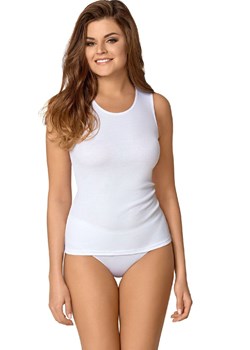 Koszulka damska szerokie ramiączko Alita biała ze sklepu piubiu_pl w kategorii Bluzki damskie - zdjęcie 133220735