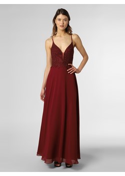 Luxuar Fashion Damska sukienka wieczorowa Kobiety Szyfon bordowy jednolity ze sklepu vangraaf w kategorii Sukienki - zdjęcie 133229186
