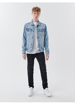 Cropp - Czarne jeansy slim fit - czarny ze sklepu Cropp w kategorii Jeansy męskie - zdjęcie 133252535