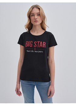 Koszulka damska o klasycznym kroju czarna Brunona 906 ze sklepu Big Star w kategorii Bluzki damskie - zdjęcie 133514885