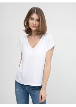 Koszulka damska o luźnym kroju biała Valeria 101 ze sklepu Big Star w kategorii Bluzki damskie - zdjęcie 133514927